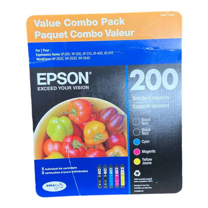 Epson T2001-5-SVH Ink Cartridge Pack (2 Black, 1 Cyan, 1 Magenta, 1 Yellow)