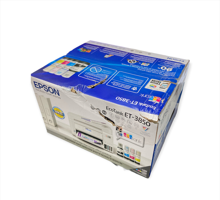 Epson EcoTank ET-3850 Wireless Multifunction Supertank Color Printer, White