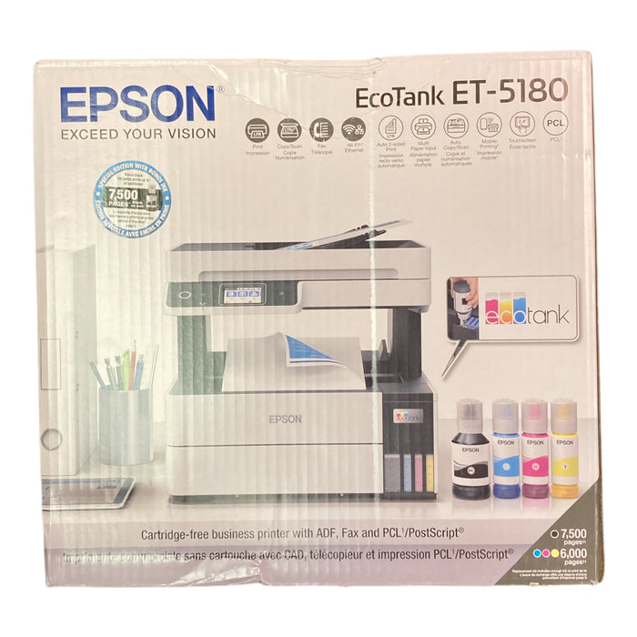 Epson EcoTank Pro ET-5180 Special Edition All-in-One Supertank Printer, Copy/Fax