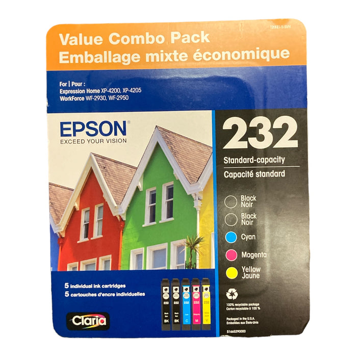 Epson T232 Dual Black and Color Ink Cartridge, Standard Capacity