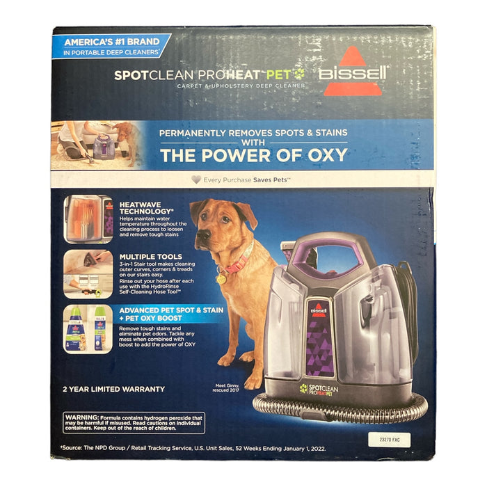 BISSELL SpotClean ProHeat Pet Purple Compact Carpet Cleaner