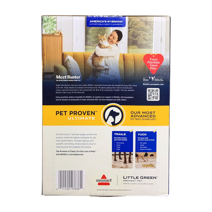 Bissell Little Green Proheat Pet Portable Carpet & Upholstery Cleaner, #3973