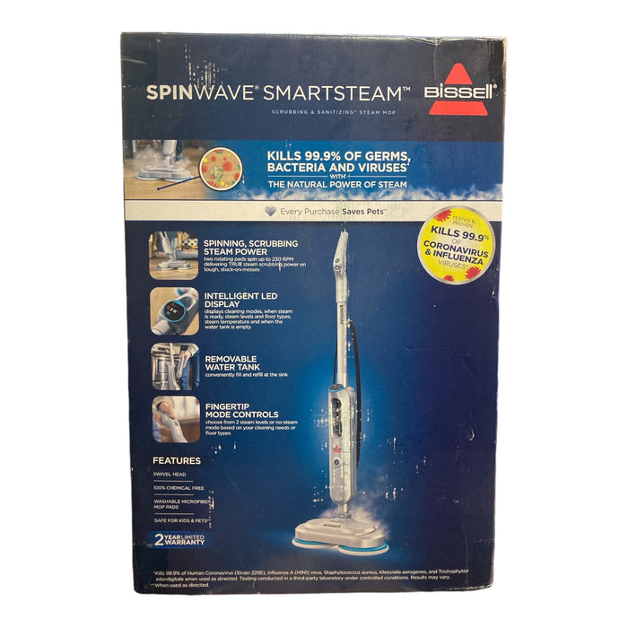 BISSELL SpinWave SmartSteam Scrubbing and Sanitizing Spin Mop