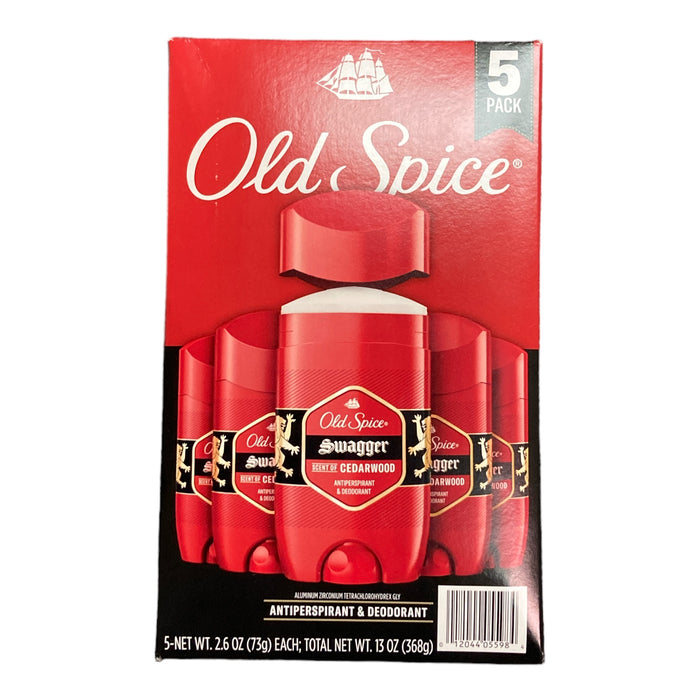 Old Spice Swagger Antiperspirant and Deodorant for Men 2.6 Ounce (Pack of 5)