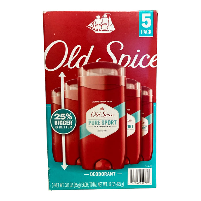 Old Spice High Endurance Deodorant 48-Hr. Pure Sport 3 Oz (5 Pack)