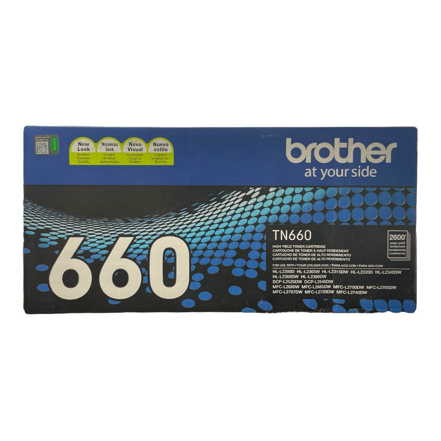 Genuine Brother TN660 High Yield Toner Cartridge, 2600 Page Yield