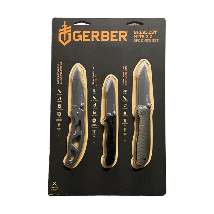 Gerber 3-Piece Folding Knife Set Gerber Gear, Greatest Hits 3.0