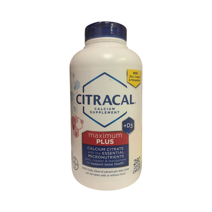 Bayer Citracal Calcium Supplement, Maximum Plus - Zinc, Copper, Maganese, 280ct.