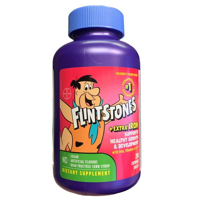 Bayer Flintstones + Extra Iron Chewable Multivitamin Tablets for Kids, 210 ct.