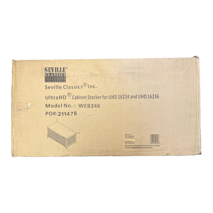 Seville Classics Stacking Cabinets, 18"D x 36"W x 18.5"H, Granite Gray