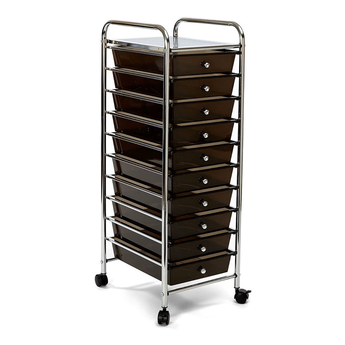 Seville Classics 10-Drawer Industrial-Strength Organizer Cart, Black