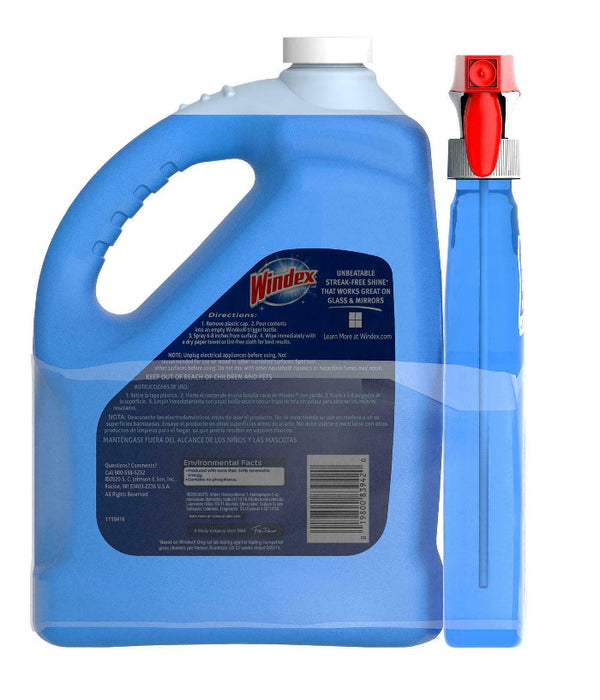 Windex Original Glass Cleaner (128 fl. oz. Refill + 32 fl. oz. Trigger)