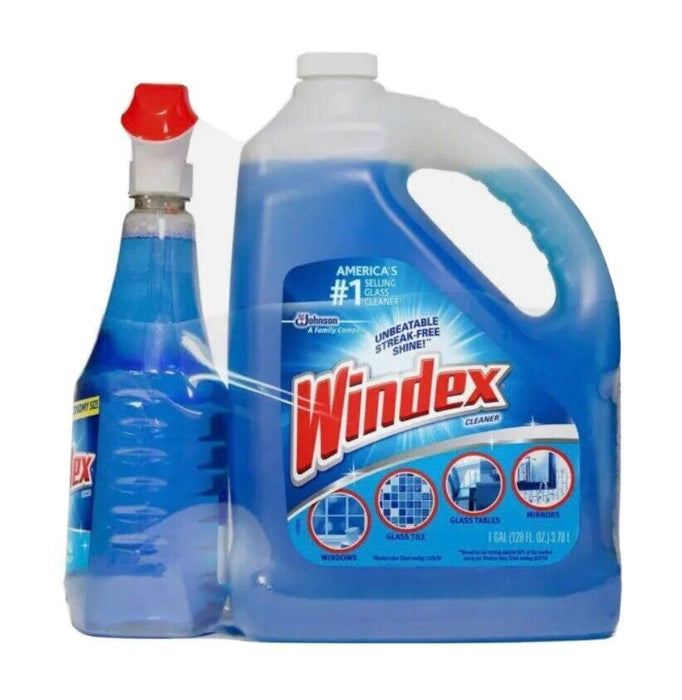 Windex Original Glass Cleaner (128 fl. oz. Refill + 32 fl. oz. Trigger)
