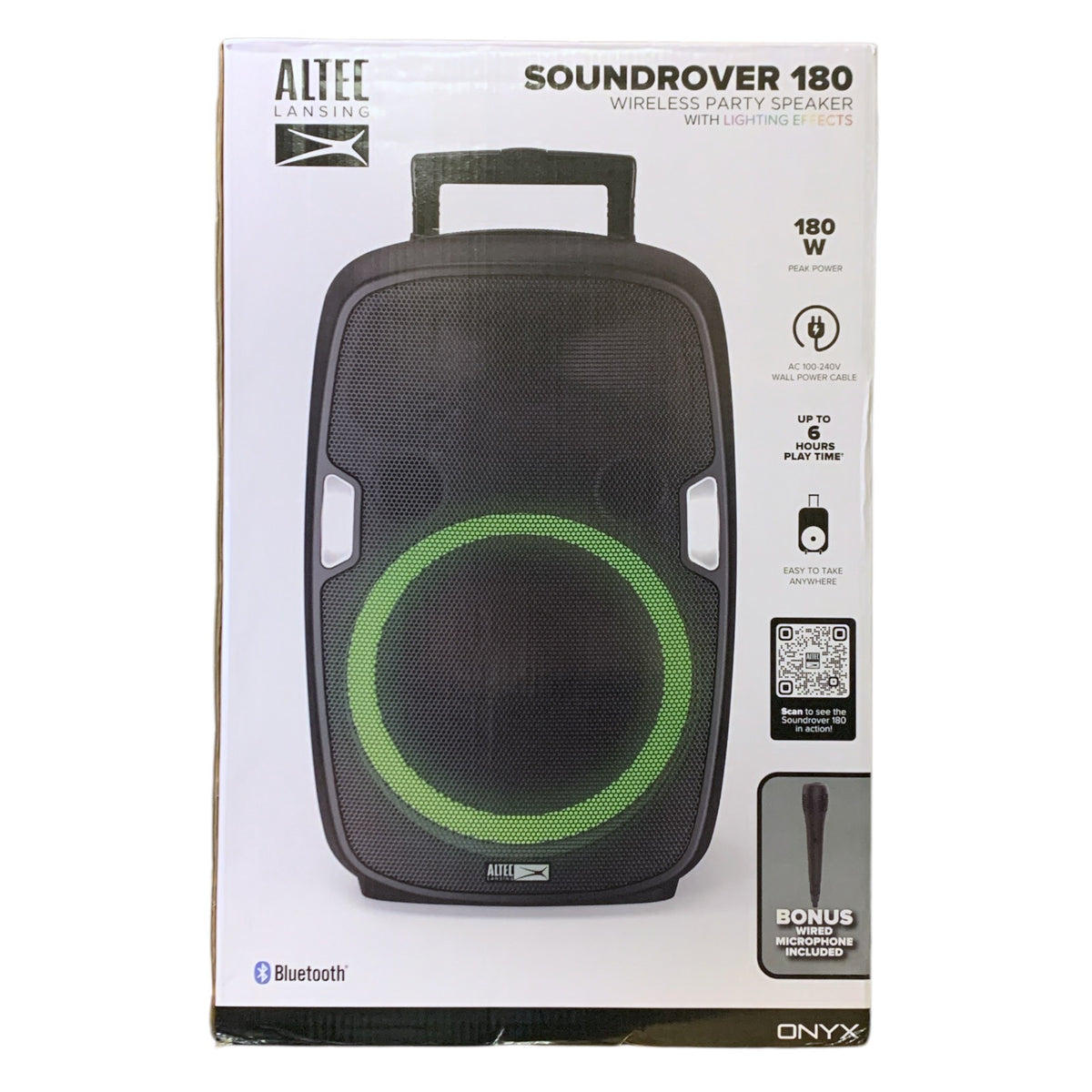 Altec Lansing SoundRover 180 Wireless Party Speaker with Lighting Effe ...