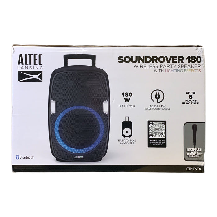 Altec Lansing SoundRover 180 Wireless Party Speaker with Lighting Effects
