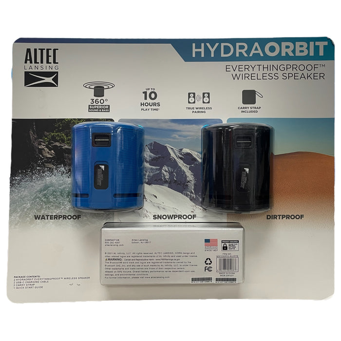 Altec Lansing HydraOrbit EverythingProof 2 Pack Bluetooth Speaker Set