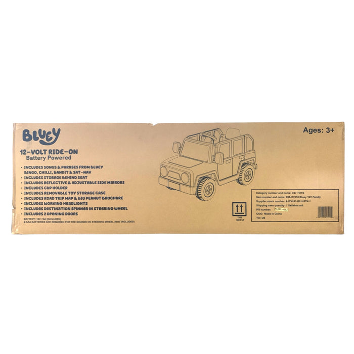 Bluey Heeler Family 12-Volt Battery Powered Ride-On, Ages 3+, 66lb. Max Weight