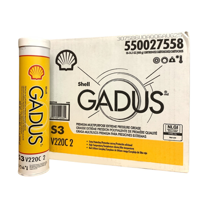 Shell GADUS Premium Multipurpose Extreme Pressure Grease, 10 x 14.1oz Cartridges