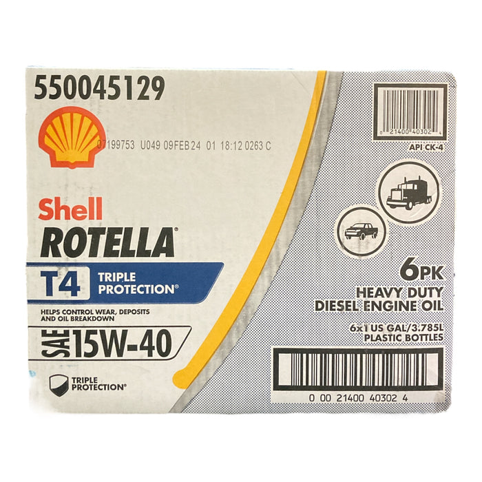 Rotella T4 15w40 Heavy Duty Motor Oil - 1 Gallon Bottles - 6 Pack ...
