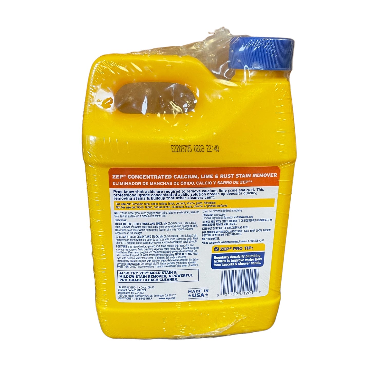 Zep Calcium, Lime and Rust Liquid Stain Remover, 32 oz, Hardwood Floor