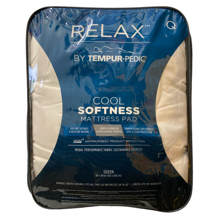 Tempur-Pedic Cool Softness Hypoallergenic, Down-Alternative Mattress Pad