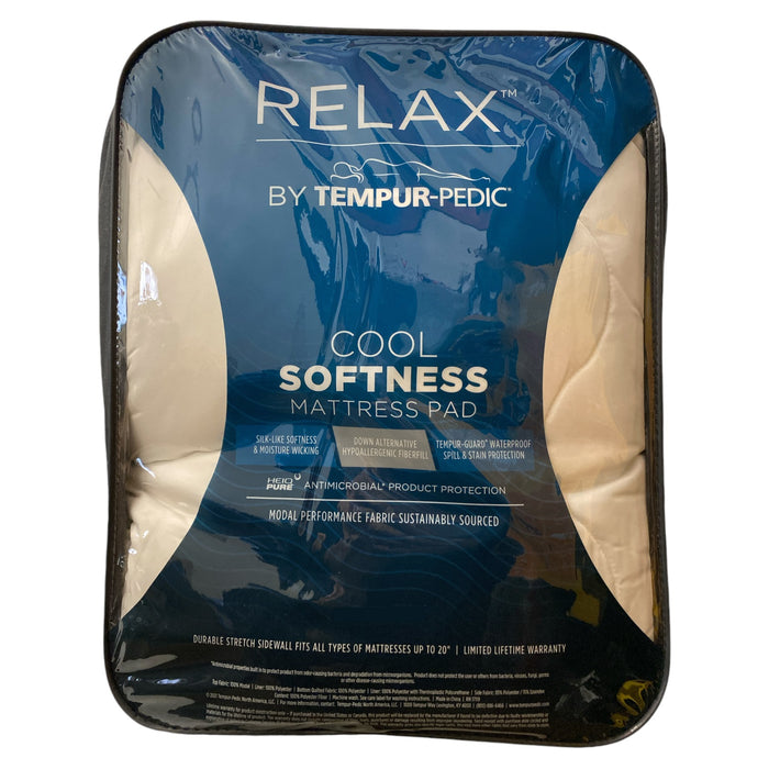 Tempur-Pedic Cool Softness Hypoallergenic, Down-Alternative Mattress Pad