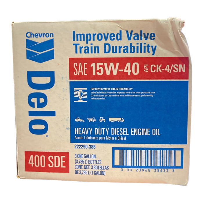 Delo 400 SDE SAE Conventional Heavy Duty Diesel Engine Oil,1 Gallon, Pack of 3