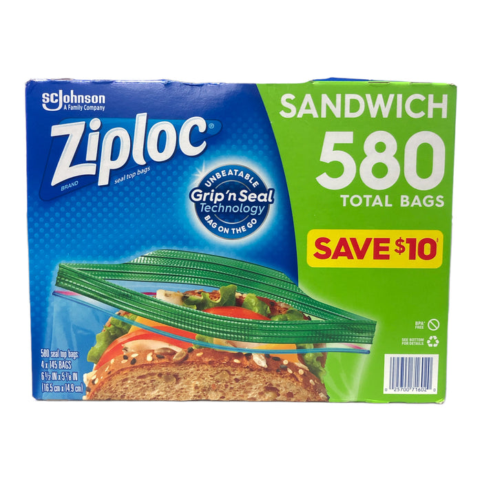 Ziploc Easy Open Tab Sandwich Bags (580 ct.)