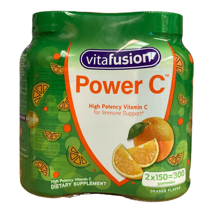 Vitafusion Power C for Immune Support Tropical Citrus Flavor, Twin Pack (300 Ct)