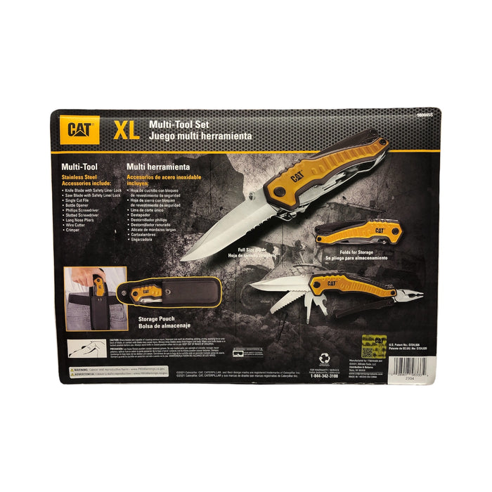 *Open Box* CAT XL 9-in-1 Multi-Tool, Full Size Knife Blade and Pliers, Carrying Case