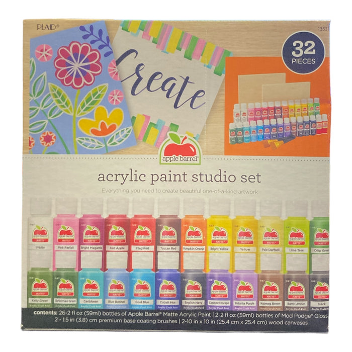 Apple Barrel Acrylic Paint Studio Set (32 ct.) - Non-toxic Materials