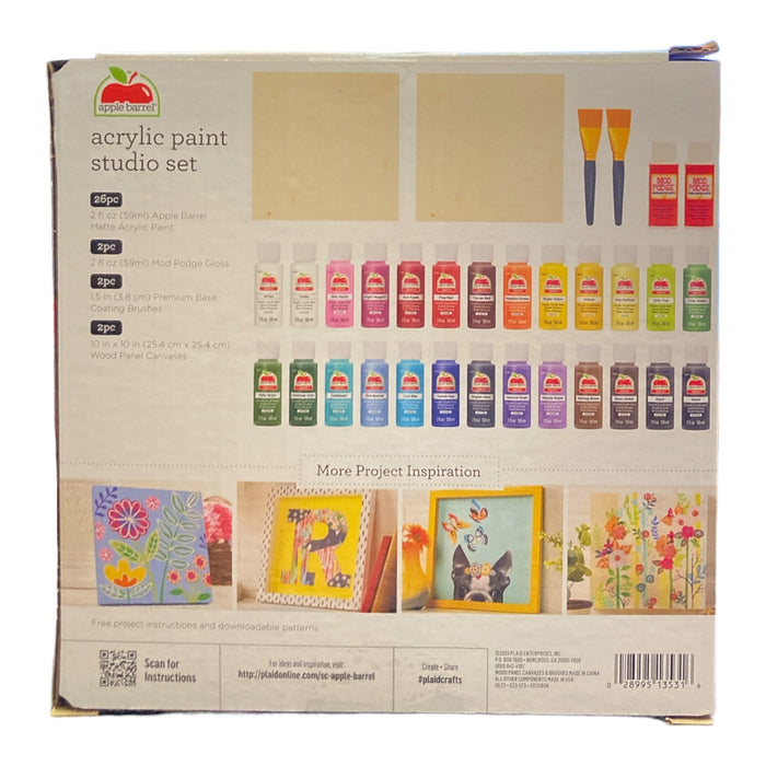 Apple Barrel Acrylic Paint Studio Set (32 ct.) - Non-toxic Materials