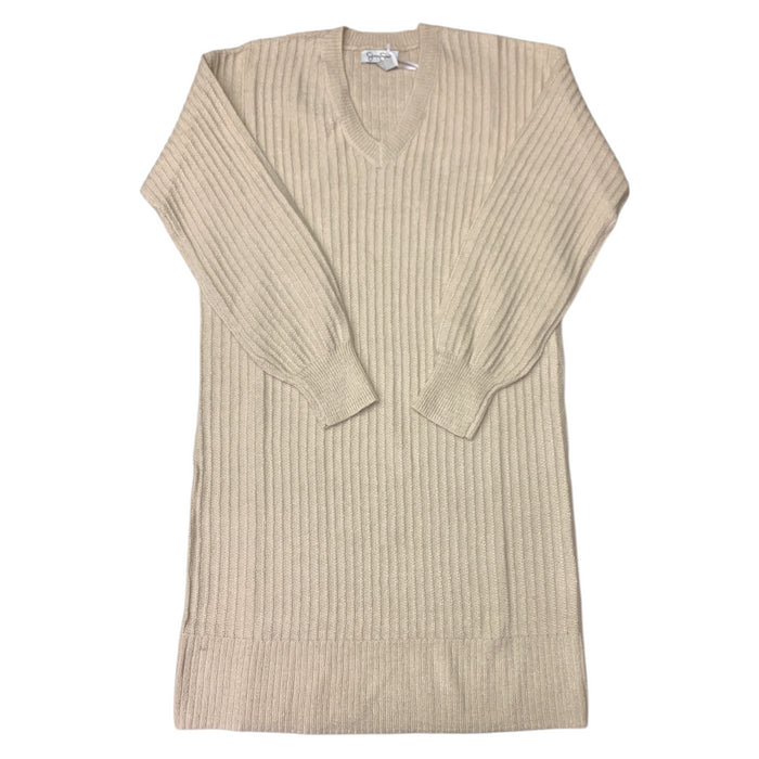 Jessica Simpson Women's Relaxed Fit V-Neck Mid Length Sweater Dress