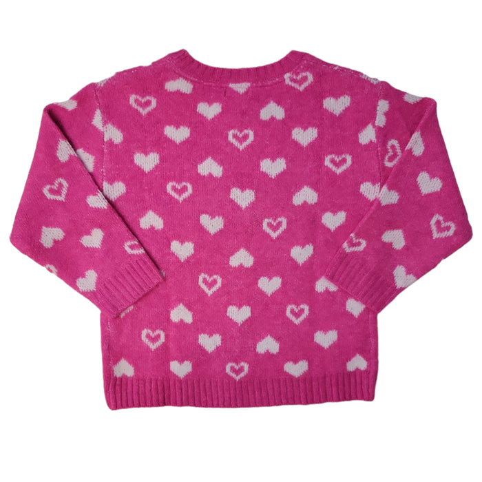 Vince Camuto Girl's Long Sleeve Soft Knit Valentine's Day Sweater