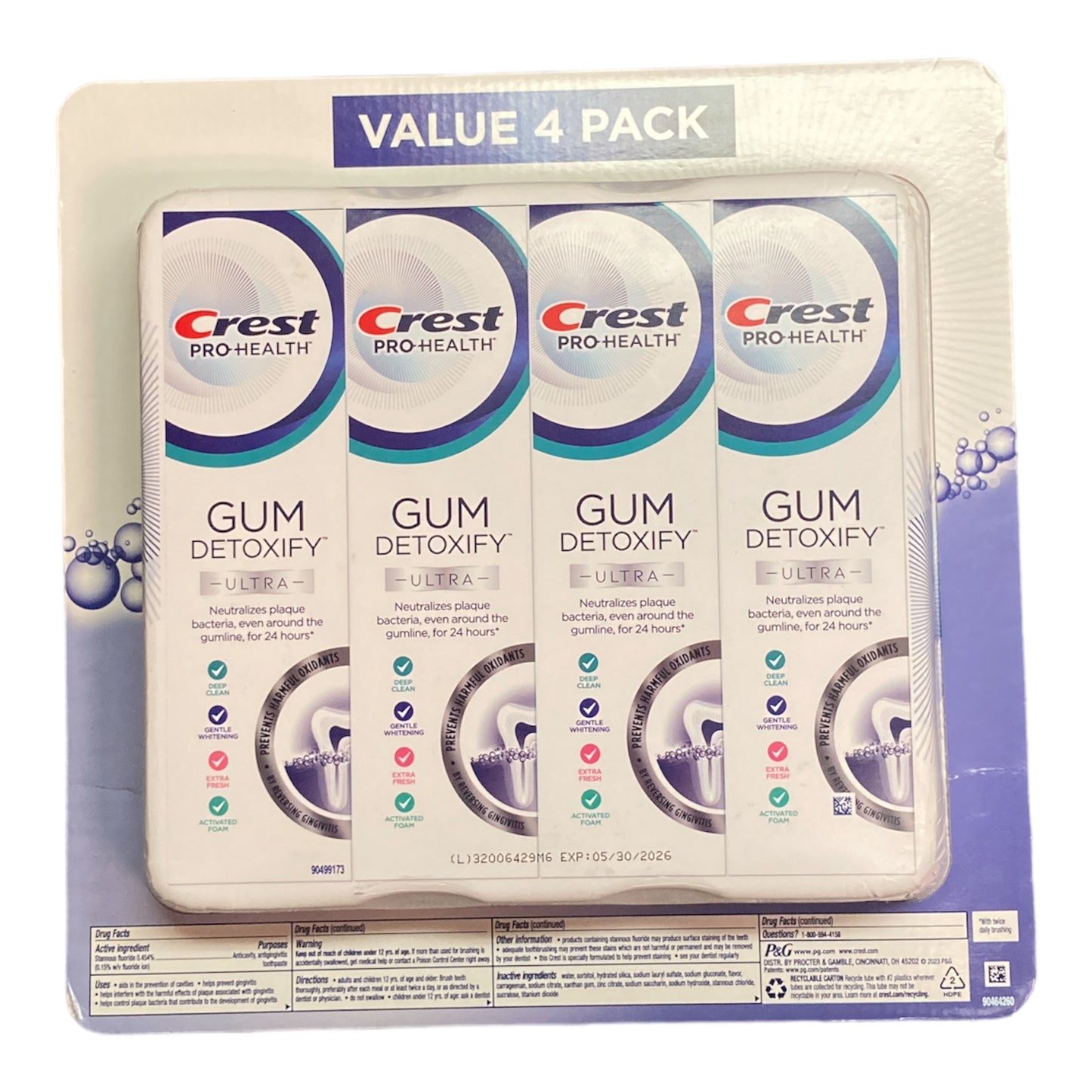 Crest Gum Detoxify Ultra Toothpaste 4.7 Ounce (Pack of 4) Ewirelessgear