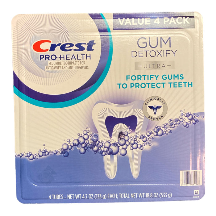 Crest Gum Detoxify Ultra Toothpaste 4.7 Ounce (Pack of 4)