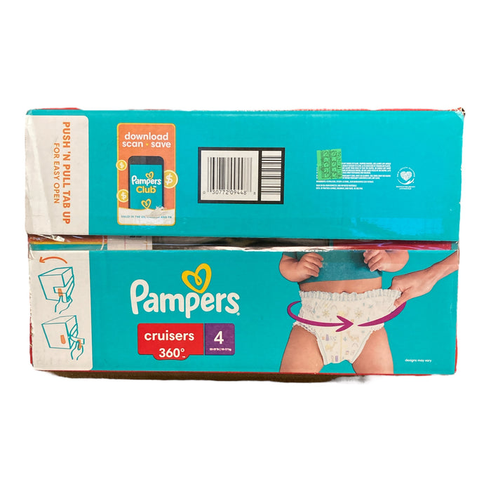 Pampers Cruisers 360 Diapers Gap-Free Fit, Size 4 (22 - 37lb), 148 Count