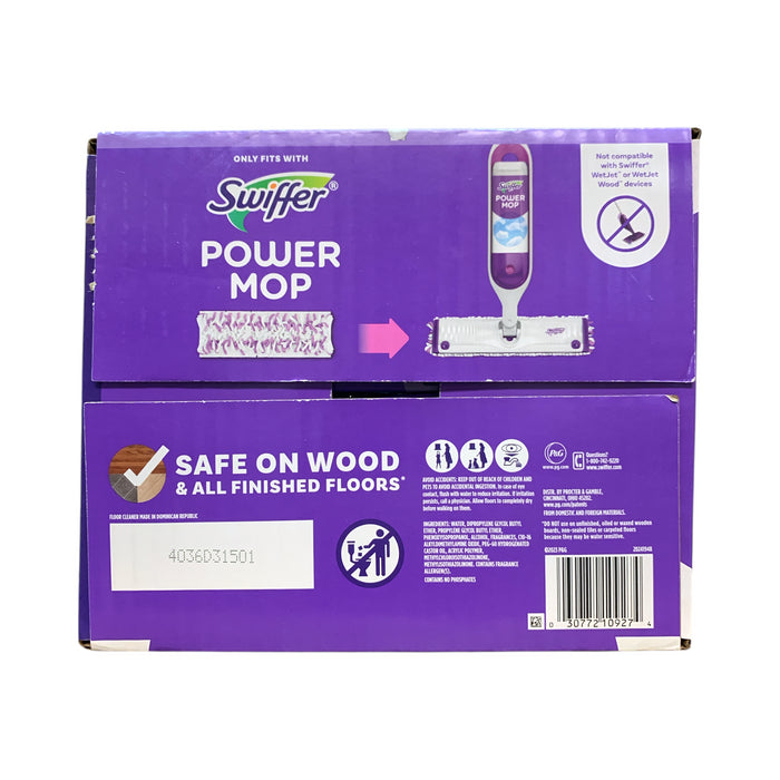 Swiffer Power Mop Refill Bundle, Lavender, 10 Pad Refills & 2 Cleaning Solutions