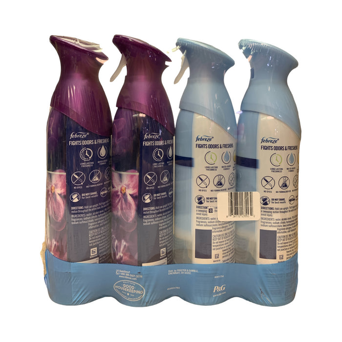 Febreze Air Effects Air Freshener, 4 pack, Linen & Sky/Lavender & Vanilla Bean