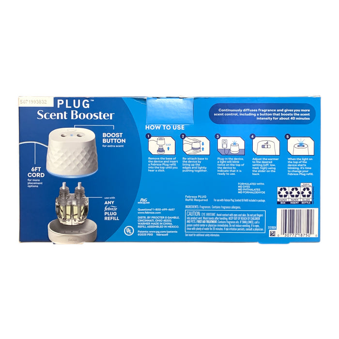 Febreze PLUG Luxe Scent Booster Kit, Ocean (1) and Refresh & Energize (2)