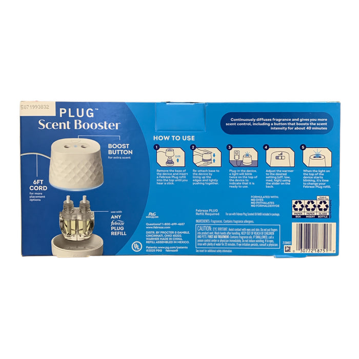 Febreze PLUG Luxe Scent Booster Kit, Warm Ocean Breeze (1) & Southern Lilac (2)