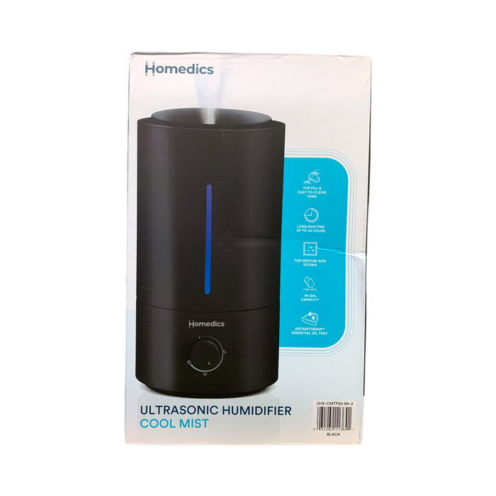 Homedics Ultrasonic Cool Mist Humidifier, .96 Gal. Capacity & Aromatherapy Tray