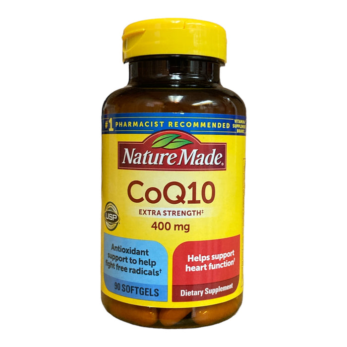 Nature Made CoQ10 400 mg Gluten Free Softgel Dietary Supplement (90 Count)