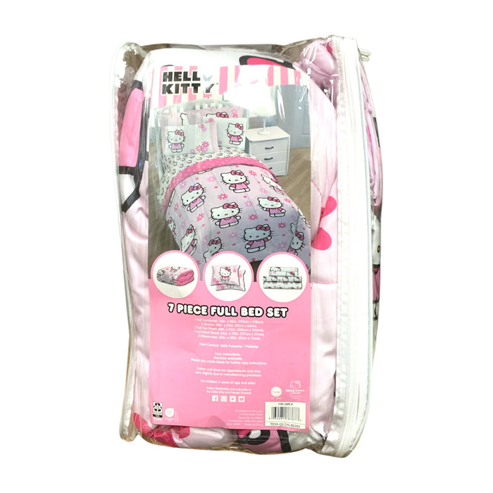 LIcensed Kid's Bed-In-A-Bag Set, 7-Piece Set, Full, Hello Kitty