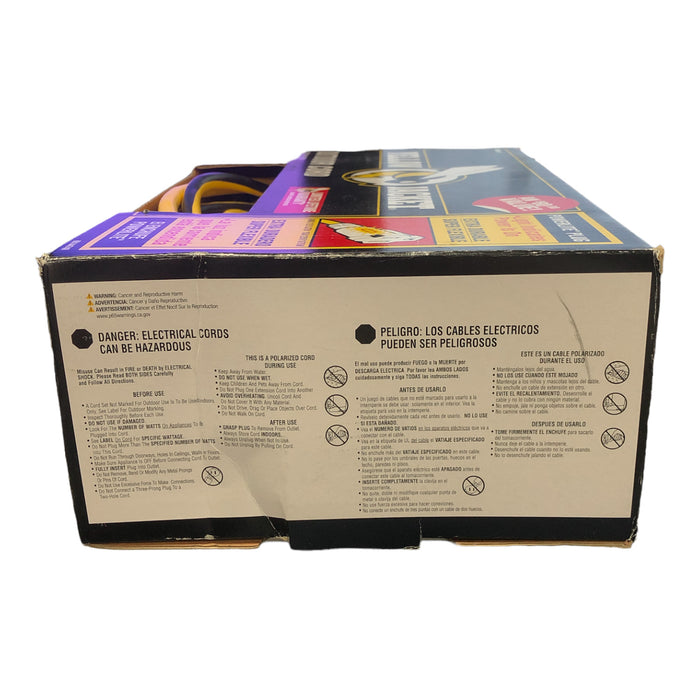 *Distressed Package* Yellow Jacket 12/3 100' Yellow Heavy-Duty Extension Cord