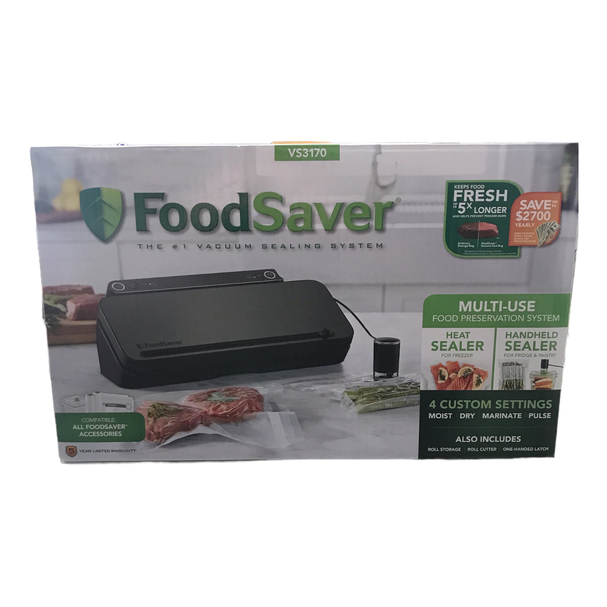 FoodSaver MultiUse Food Preservation System with Builtin Handheld Se