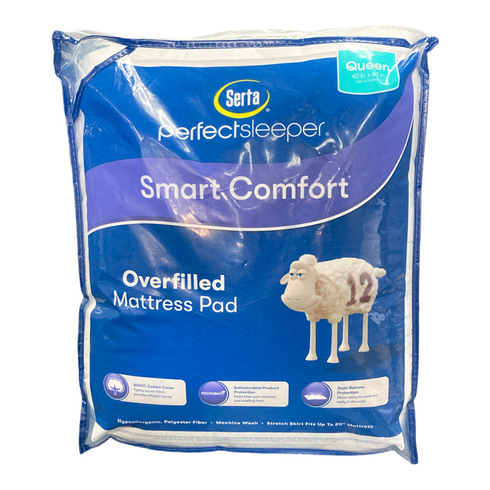 Serta Perfect Sleeper Smart Comfort Overfilled Queen Mattress Pad