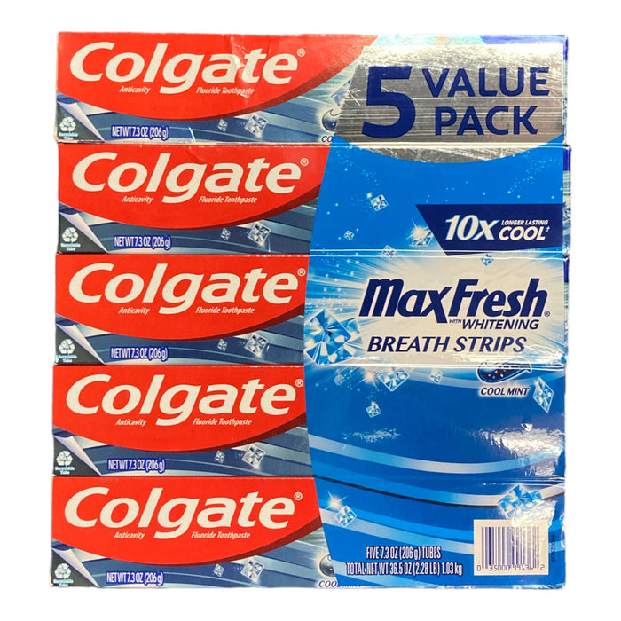 Colgate Max Fresh Toothpaste, Cool Mint (7.3 oz, 5 ct.)