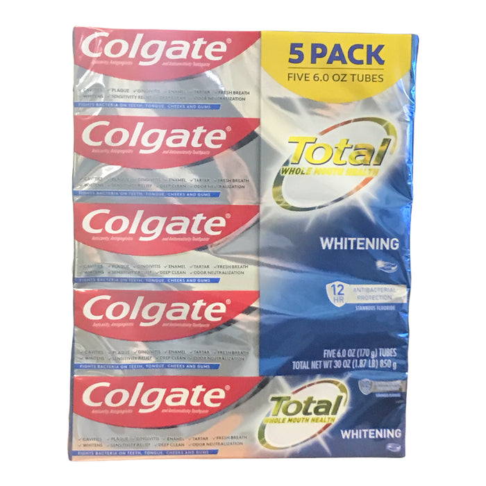 Colgate Total Whitening Gel Toothpaste (6 oz., 5 pk.)