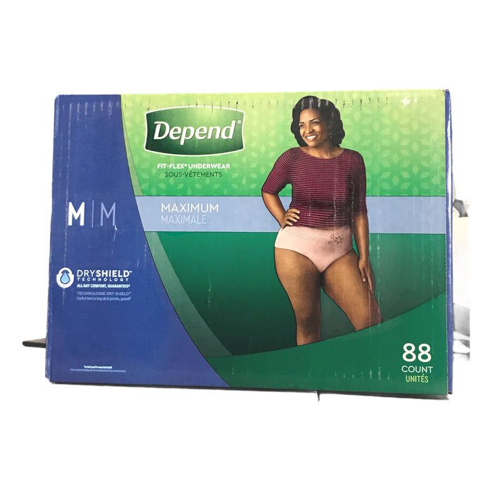 Depend Fit-Flex Underwear for Women Size Medium 88 ct